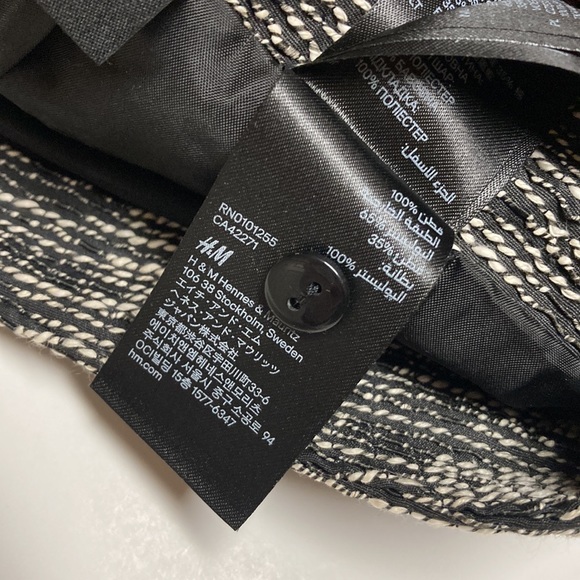 H&M Skirt Tweed Miniskirt Fringe Size 10 - Picture 12 of 12